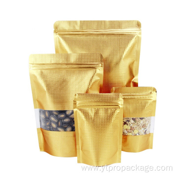 Customized logo printing golden aluminum foil waterproof food packaging bag